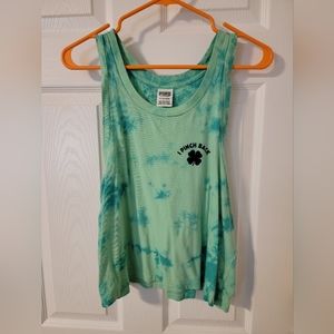 VS Pink Green Tye Die Tank Top